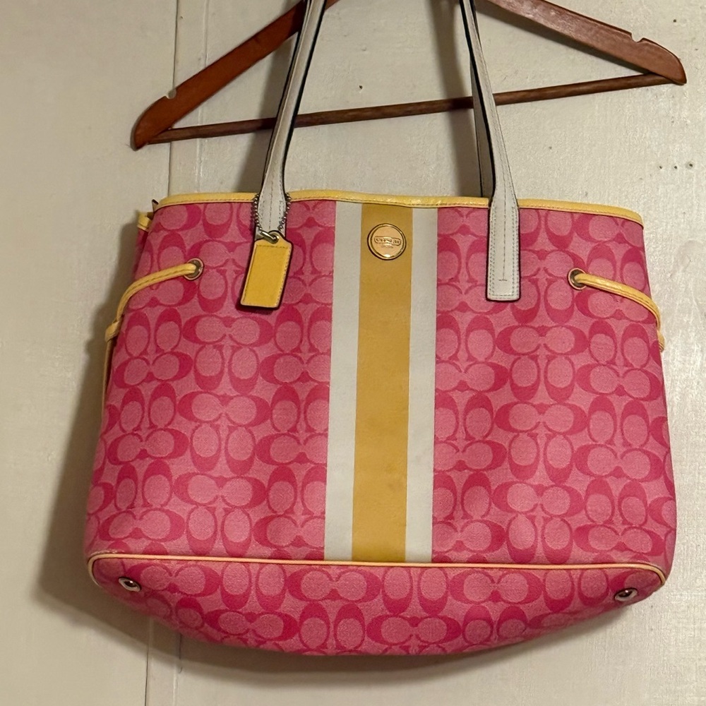 Coach Pink and Yellow